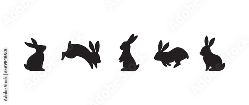 Rabbit Silhouette Illustrations