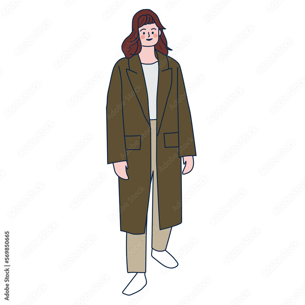 Woman outfit in autumn season Woman outfit in autumn season