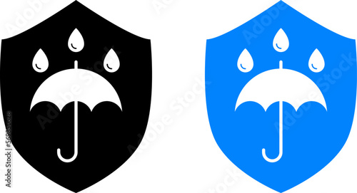Water resistant icon vector. Waterproof, water vector icon illustration.