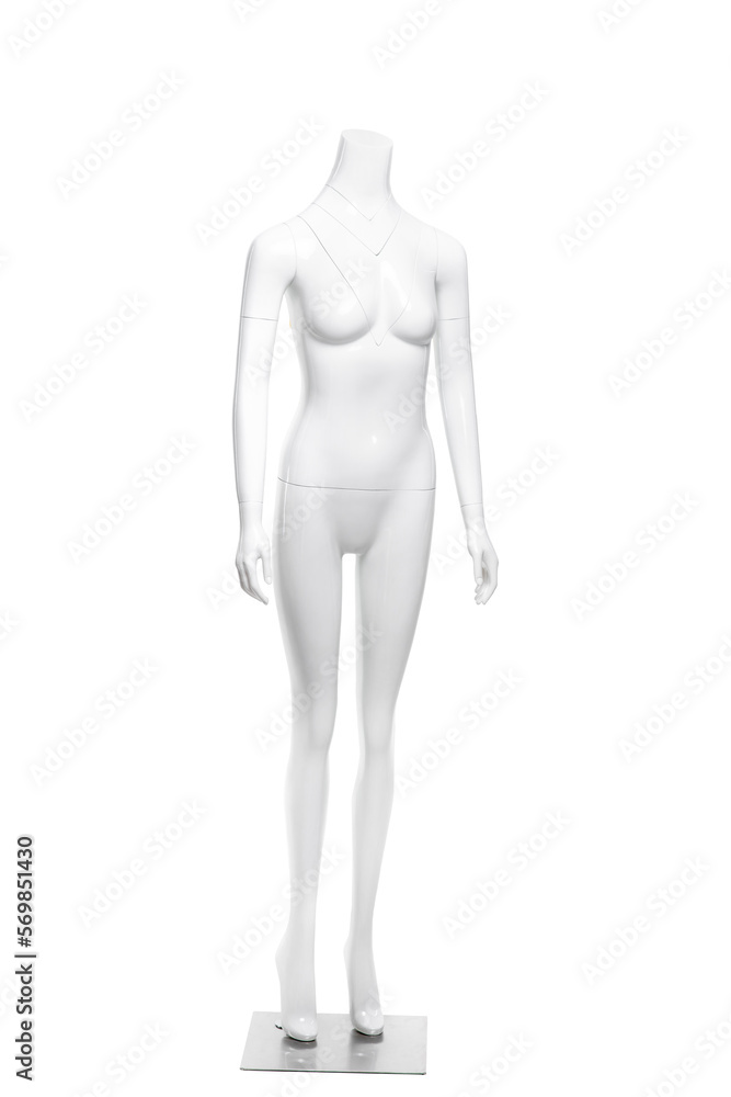 Female mannequin isolated on white background. Full height. Female mannequin isolated on white background. Full height.