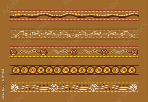 Dot art divider design set - Illustration