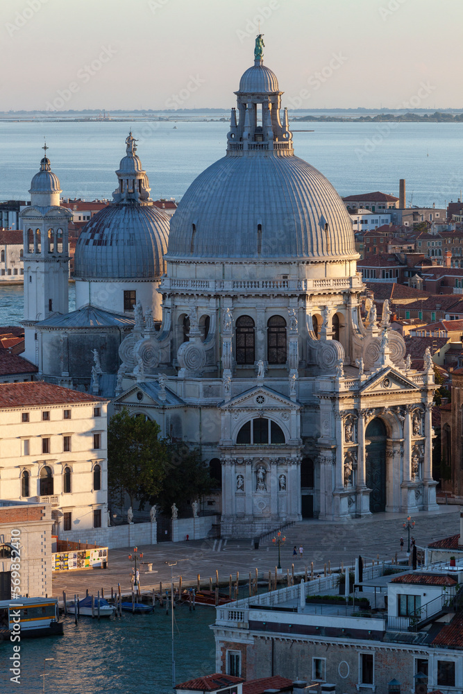Venezia. Veduta dall' alto della basilica della Salute sul Canal Grande