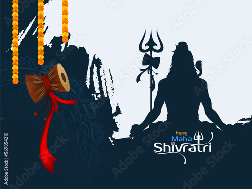 Happy Maha Shivratri Hindu traditional festival background