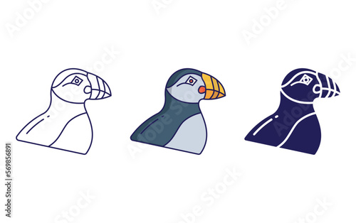 Puffin bird icon