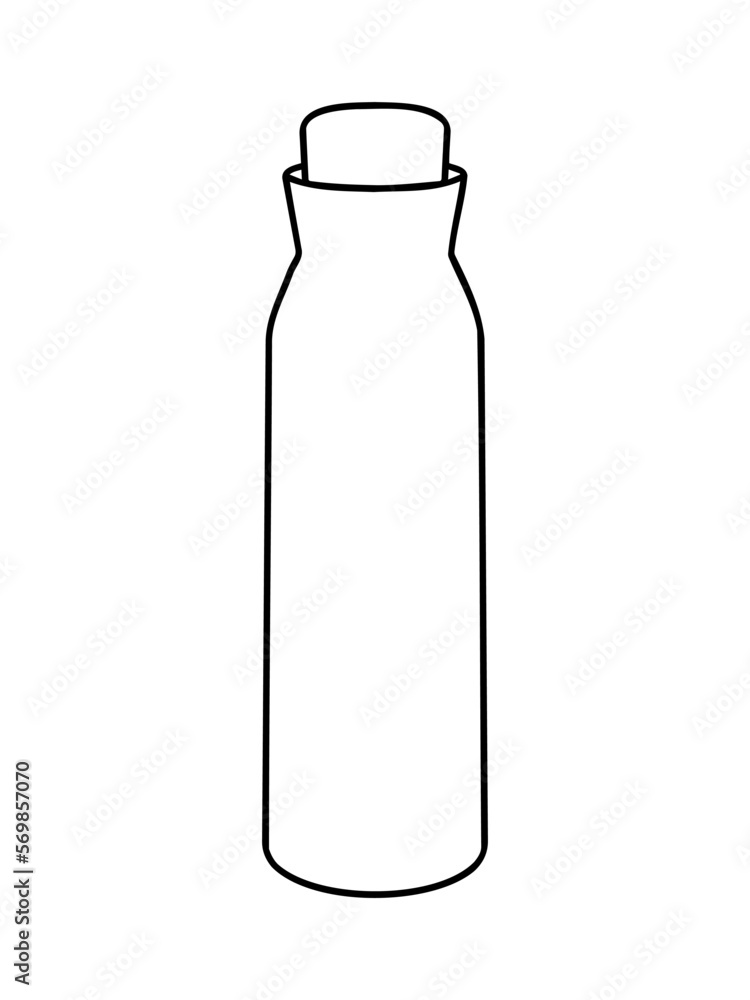 Bottle mockup. Vector illustration of package for liquid. Line design icon. Bottle mockup. Vector illustration of package for liquid. Line design icon.