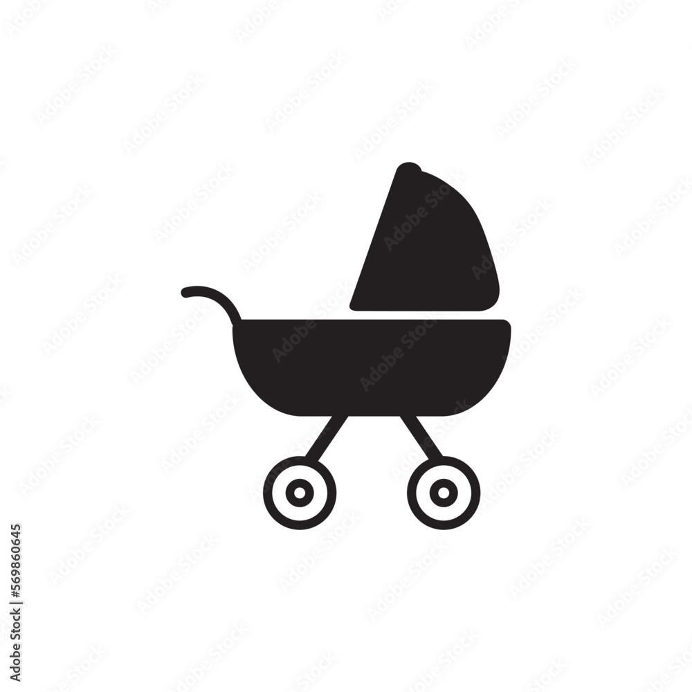 Pram icon. Vector concept illustration for design. Pram icon. Vector concept illustration for design.