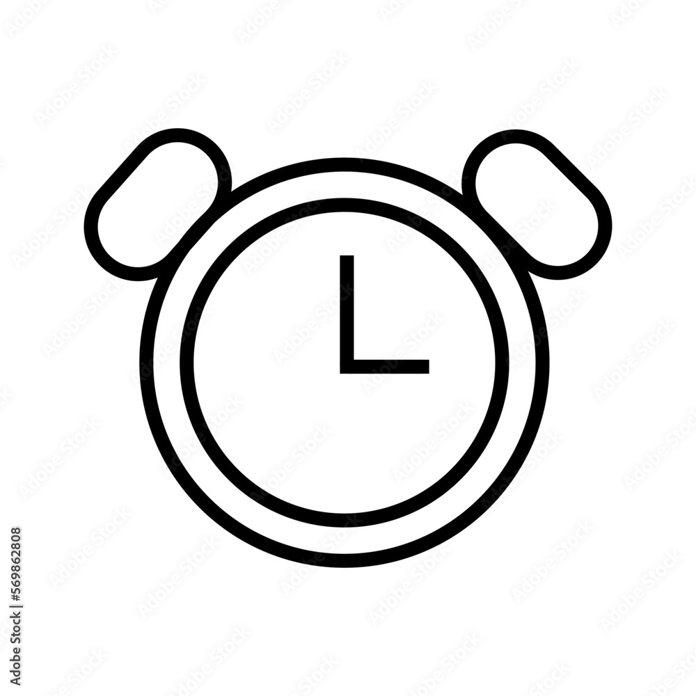 ОсноAlarm clock icon. Vector illustration on a white background.вные RGB ОсноAlarm clock icon. Vector illustration on a white background.вные RGB
