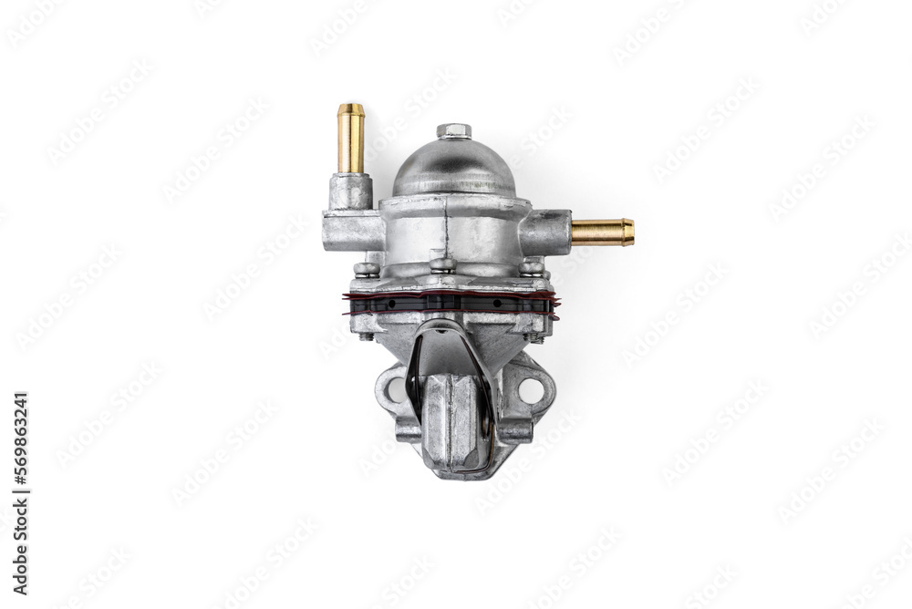 Car high pressure fuel pump on white background. Car high pressure fuel pump on white background.