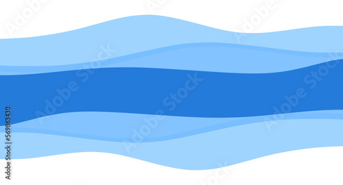 Abstract blue wave on white background vector illustration.