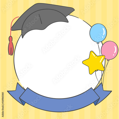 얼굴 합성용 학사모와 프레임