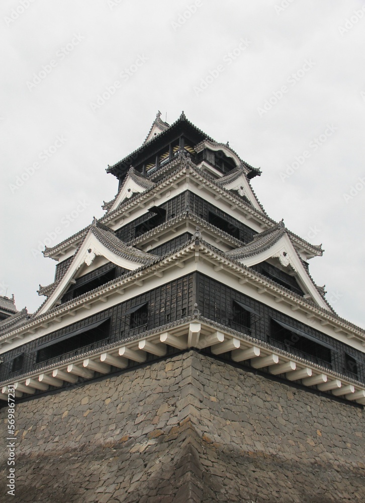 Kumamoto castle after rainy at Japan Kumamoto castle after rainy at Japan