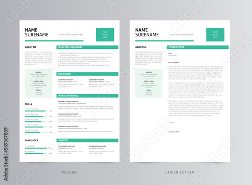 Resume Template, Professional Modern Resume Template, CV Template