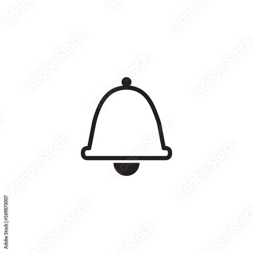 Bell Icon in trendy flat style isolated