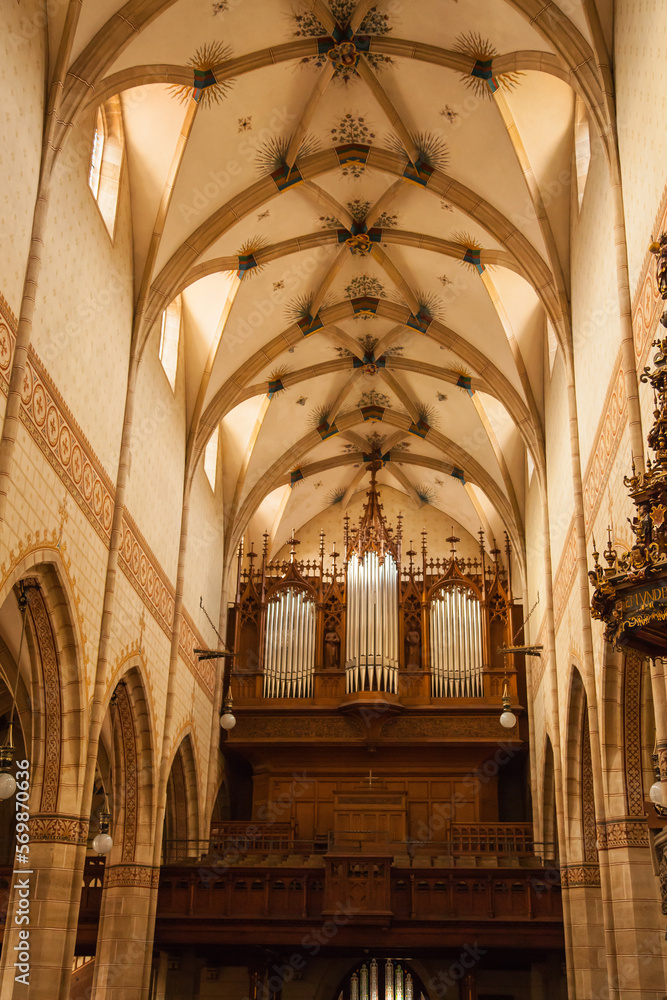 Interior of a church in Bad Urach, Germany