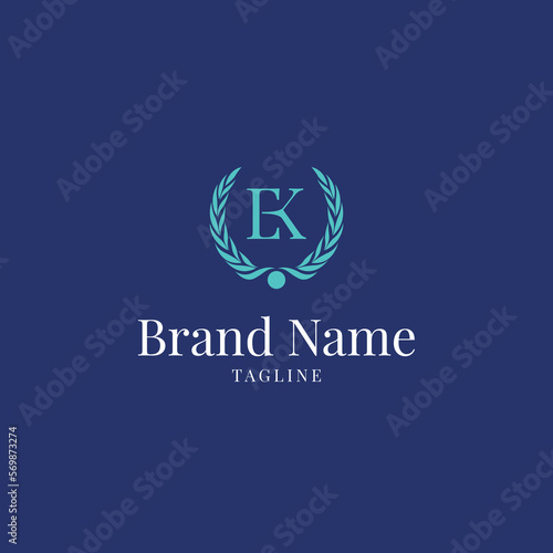 Wheat EK elegance luxury logo blue