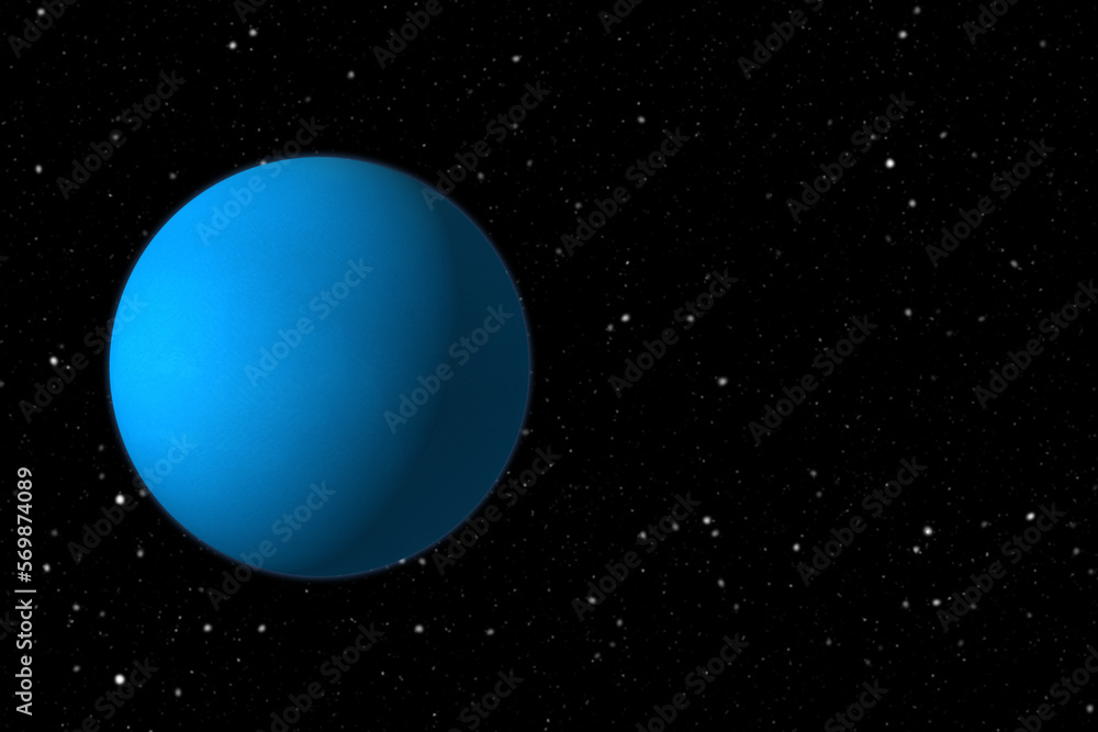 Water planet in space