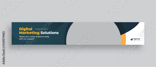 Digital marketing large web banner, social cover template, or corporate business banner template