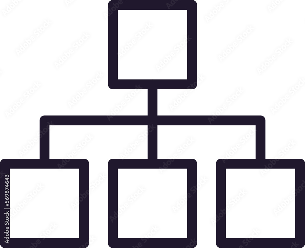 Hierarchy concept. Single premium editable stroke pictogram perfect for logos, mobile apps, online shops and web sites. Vector symbol isolated on white background. Hierarchy concept. Single premium editable stroke pictogram perfect for logos, mobile apps, online shops and web sites. Vector symbol isolated on white background.