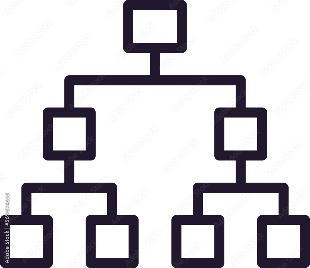 Hierarchy concept. Single premium editable stroke pictogram perfect for logos, mobile apps, online shops and web sites. Vector symbol isolated on white background. Hierarchy concept. Single premium editable stroke pictogram perfect for logos, mobile apps, online shops and web sites. Vector symbol isolated on white background.