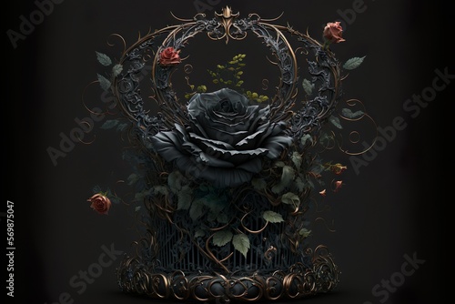 A Beautiful Black Rose Design © Shiponreza