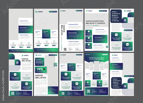 StarterPack Gradients Templates for Quicker Promotion Needs - Modern lights designs for Flyer, Social Media Post Feed & Story	