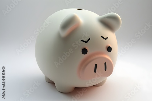 Unhappy Sad Piggy Bank, Not Used & No coins