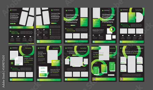 StarterPack Gradients Templates for Quicker Promotion Needs - Modern lights designs for Flyer, Poster, or Phamplet