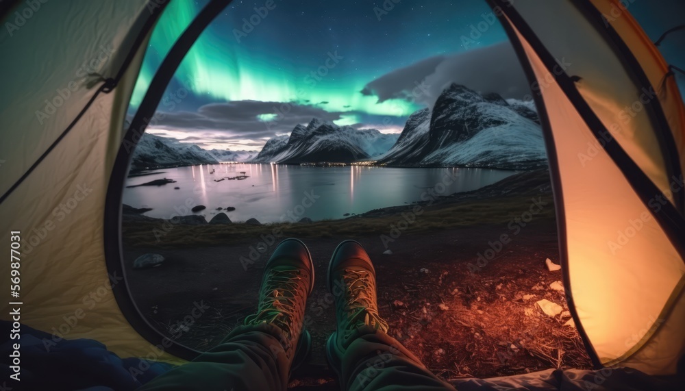 camping in the mountains made with generated ai camping in the mountains made with generated ai