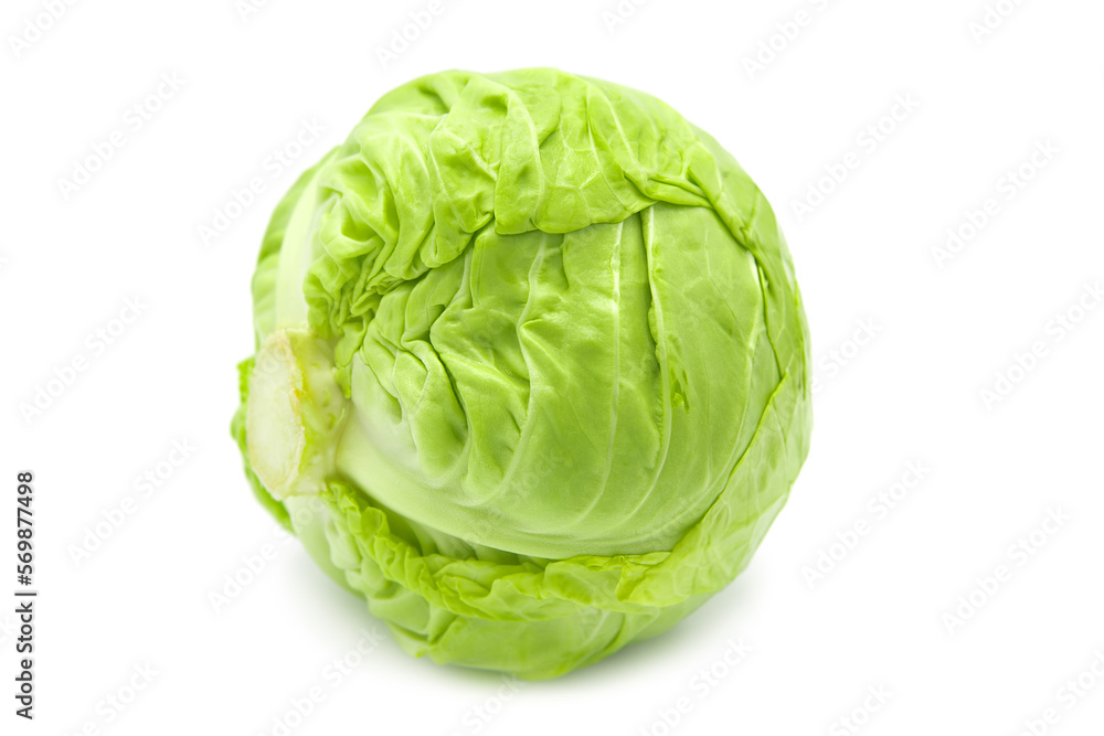 Fresh organic white cabbage whole isolated on white background. Fresh organic white cabbage whole isolated on white background.