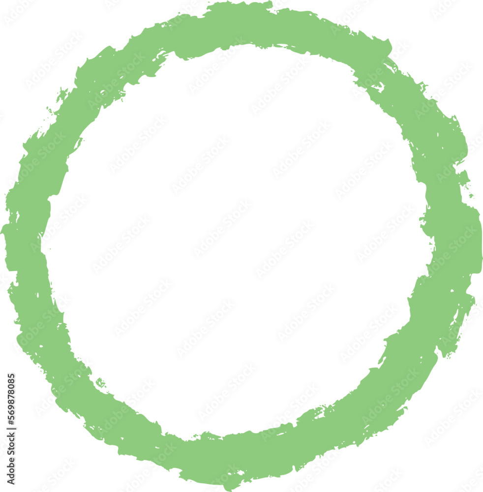 Obraz premium circle handdrawn organic shape decorative brush element