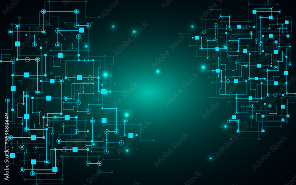 Wire line future digital network technology background.	