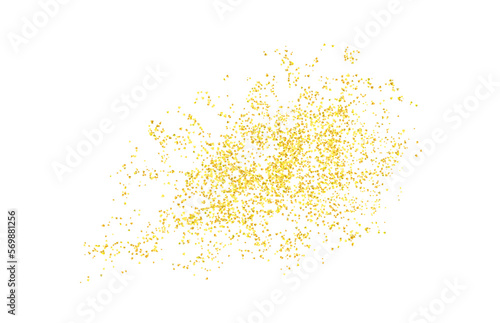 Background plume golden abstract grainy texture, crumbs for background or backdrop. Gold dust. Sand particles grain. Pieces abstract. plume. Jewelry, carefully placed by hand. Jewel confetti. Vector
