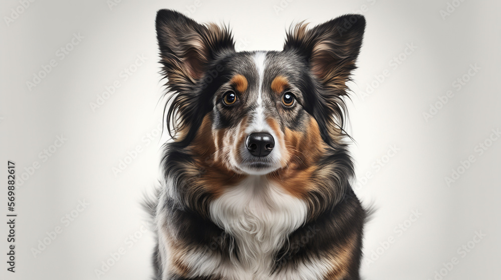 australian shepherd dog portrait
