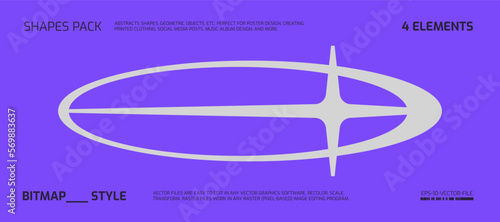 Vector Graphic Assets Set. Bold modern Shapes.