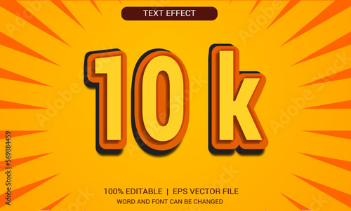 10k 3d text effect, typography design