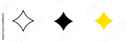 Four pointed star. Glare, shine, open space, feedback, feedback, celestial body, sky, bright, decor. Vector set icon in line, black and colorful styles isolated on white background