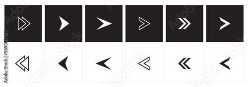 Arrow vector set. Modern and simple arrow icons. Arrow Cursor Vector. Black and white illustration symbols. Arrow signs.
