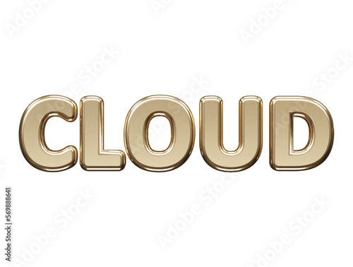 Cloud text effect vector illustration transparent element