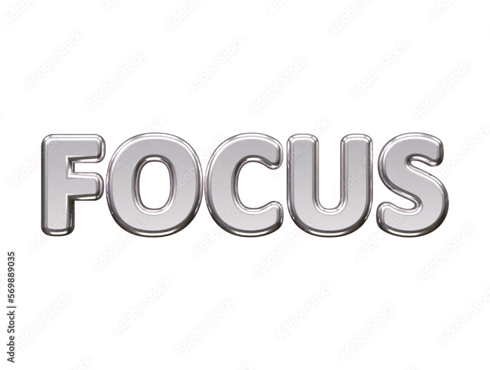 Premium focus text effect vector illustration transparent element