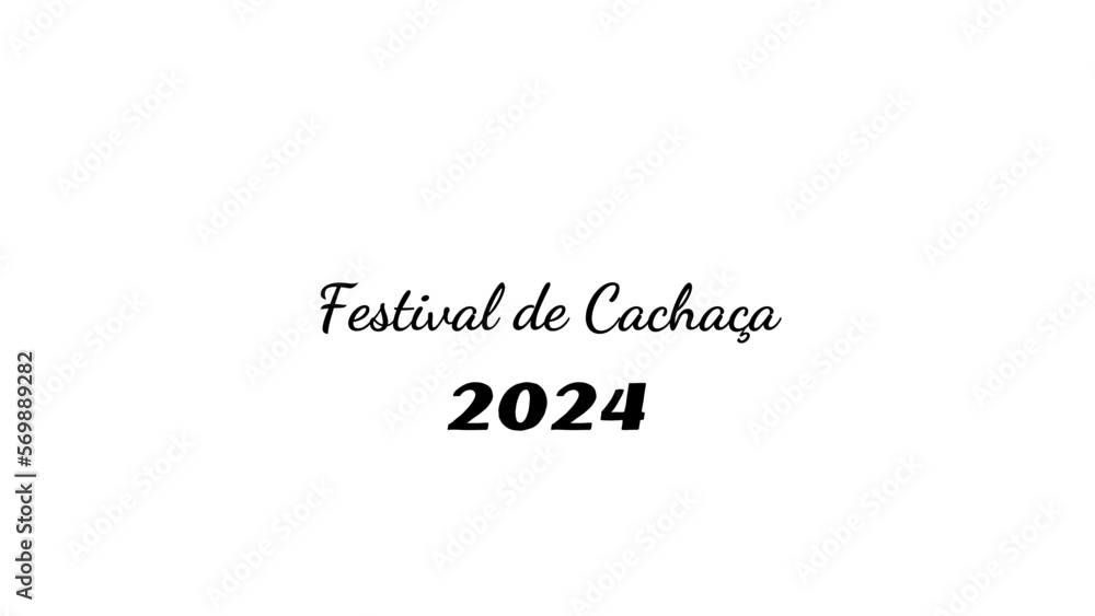 Festival de Cachaça wish typography with transparent background