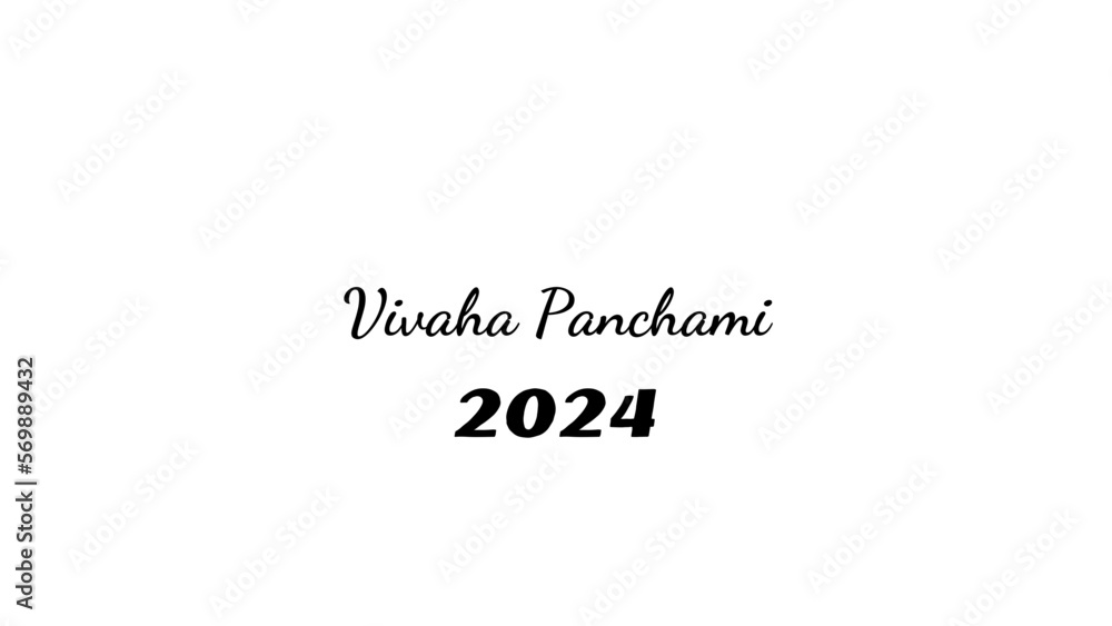 Vivaha Panchami wish typography with transparent background