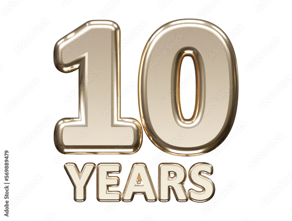 Years celebration anniversary text effect transparent vector element 