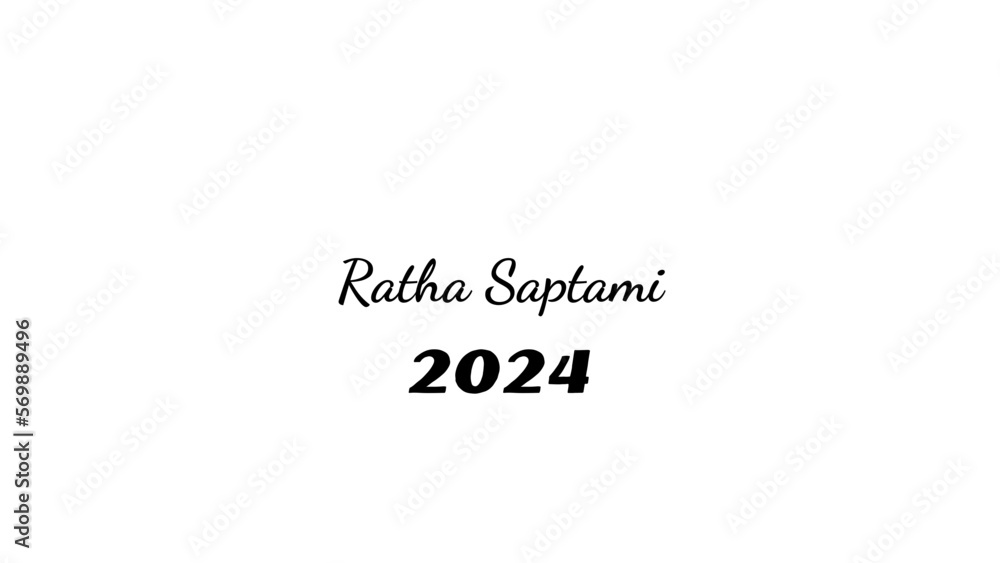 Ratha Saptami wish typography with transparent background