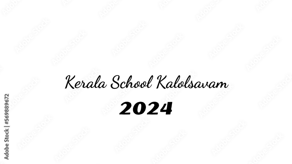 Kerala School Kalolsavam wish typography with transparent background