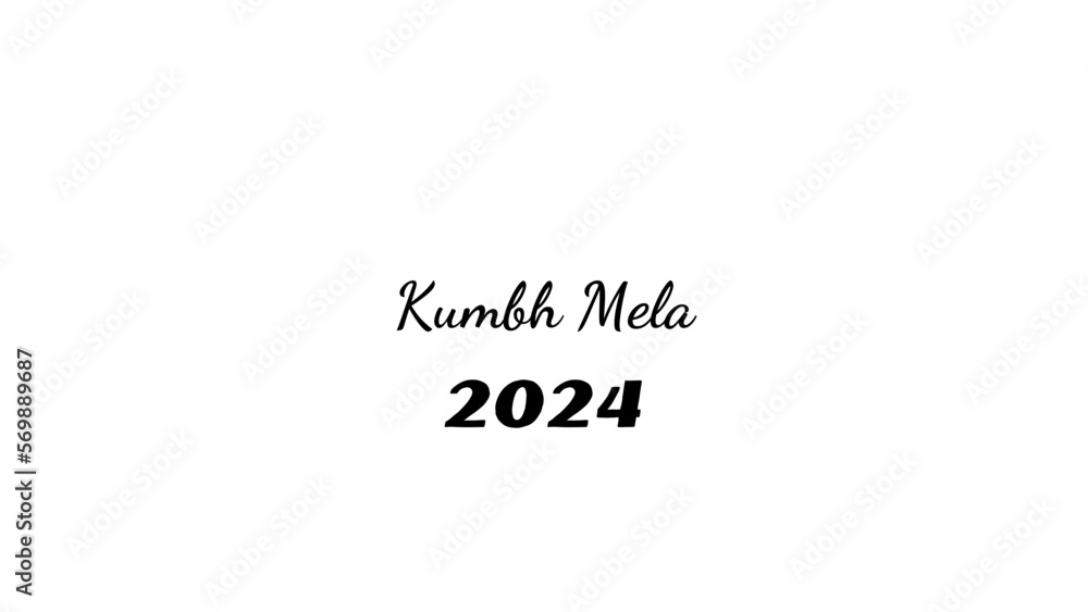 Kumbh Mela wish typography with transparent background