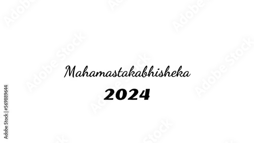 Mahamastakabhisheka wish typography with transparent background