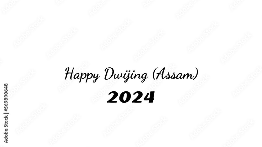 Happy Dwijing wish typography with transparent background Happy Dwijing wish typography with transparent background