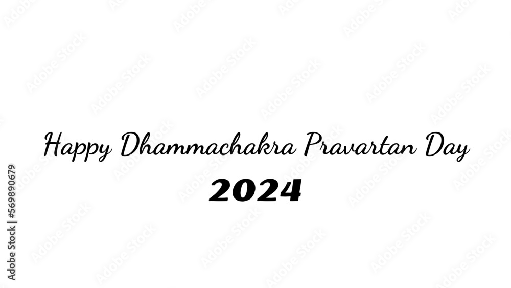 Happy Dhammachakra Pravartan Day wish typography with transparent background Happy Dhammachakra Pravartan Day wish typography with transparent background