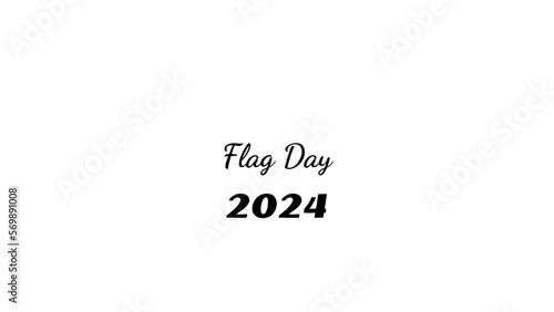 Flag Day wish typography with transparent background