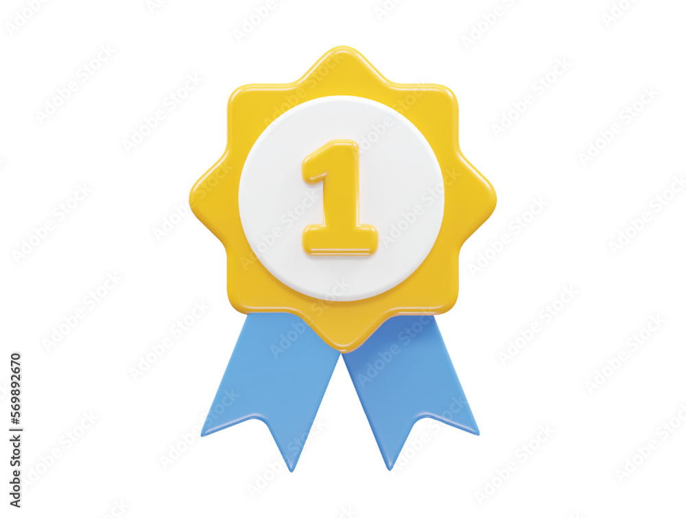 Medal icon 3d rendering vector illustration element Medal icon 3d rendering vector illustration element